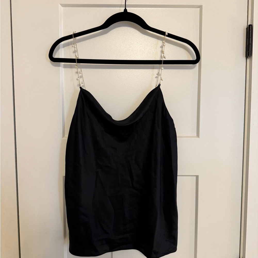 Cami NYC Black Silk Busy Camisole - Picture 2 of 4